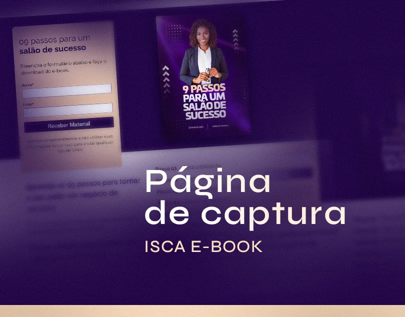 Salão de sucesso · Página de captura para e-book para salões