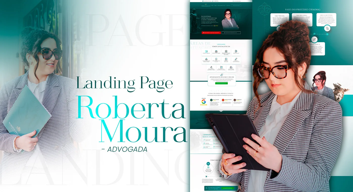 Roberta Moura · Landing page para advocacia criminal