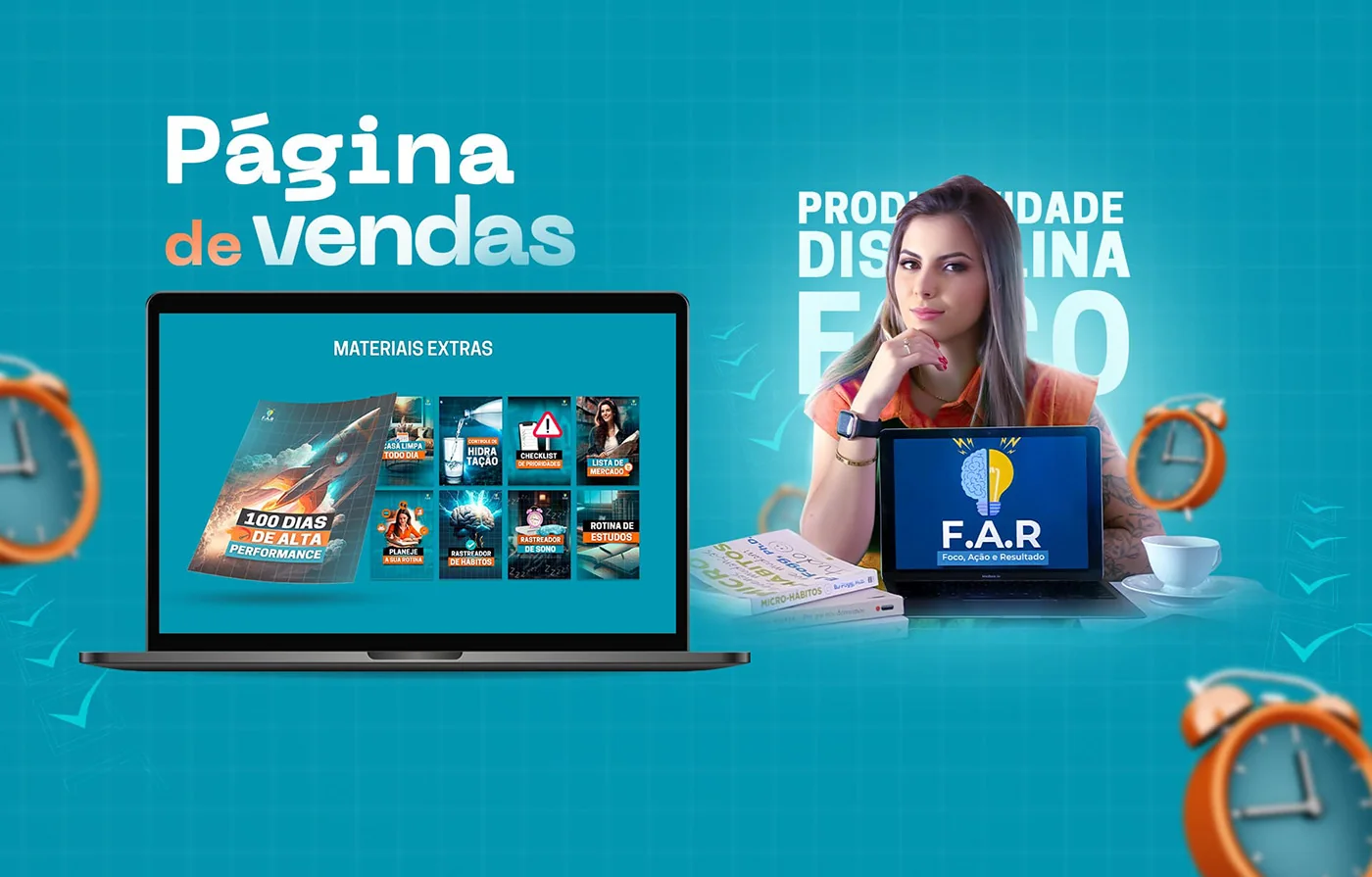 Curso de produtividade · Página de vendas para curso de produtividade