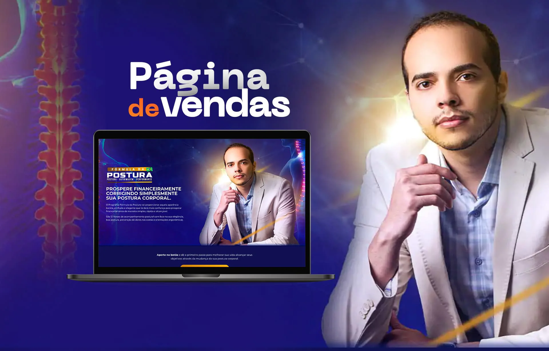 Fórmula da Postura · Página de vendas para curso de postura corporal