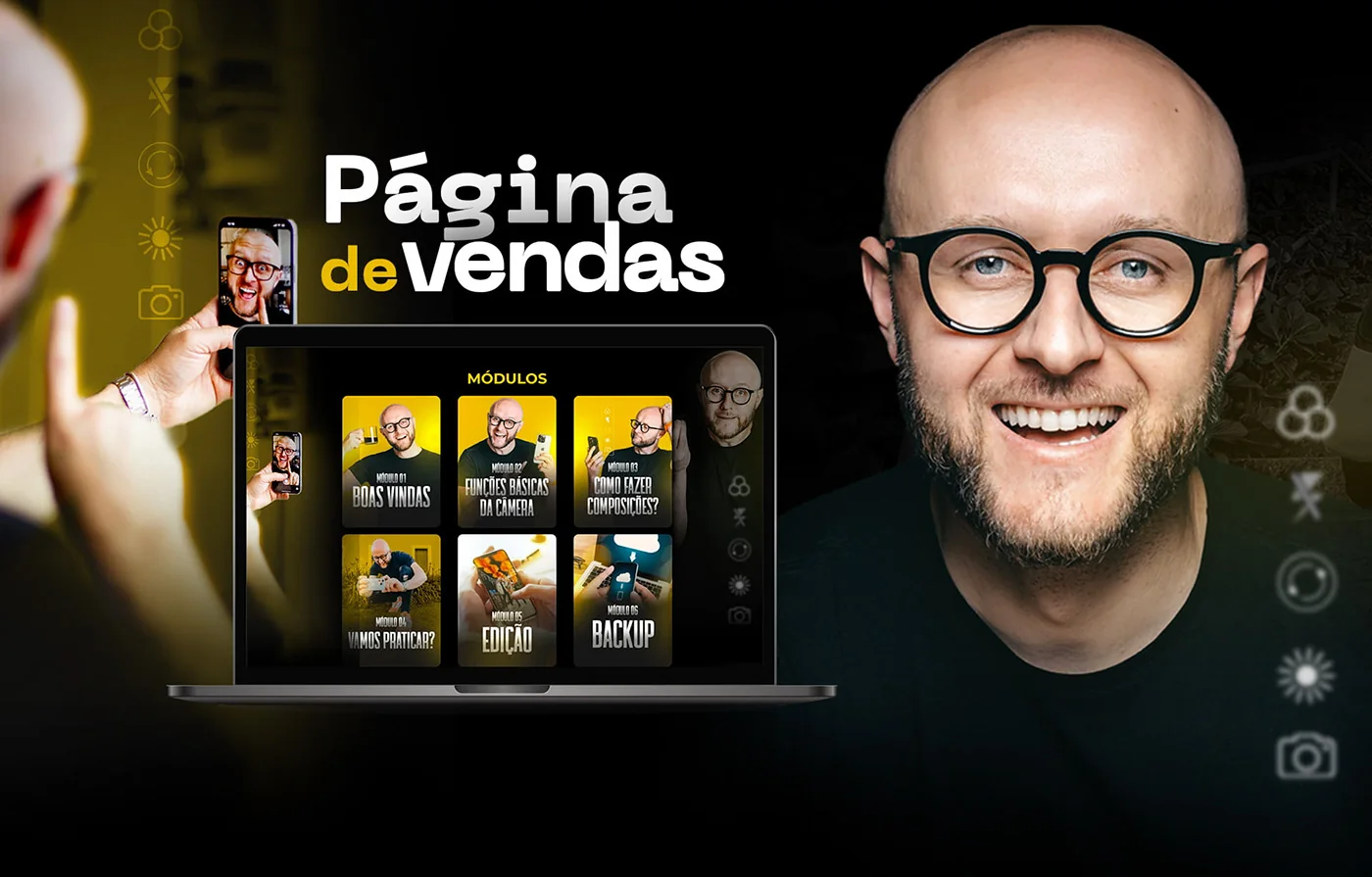 Curso de fotografia · Página de vendas para curso de fotografia