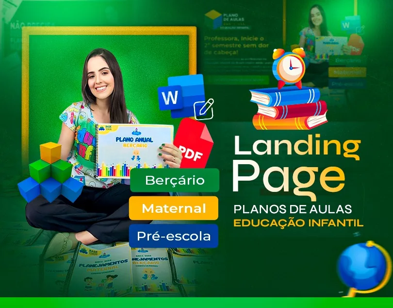 Planos de aula de educação infantil · Landing page para planos de aula