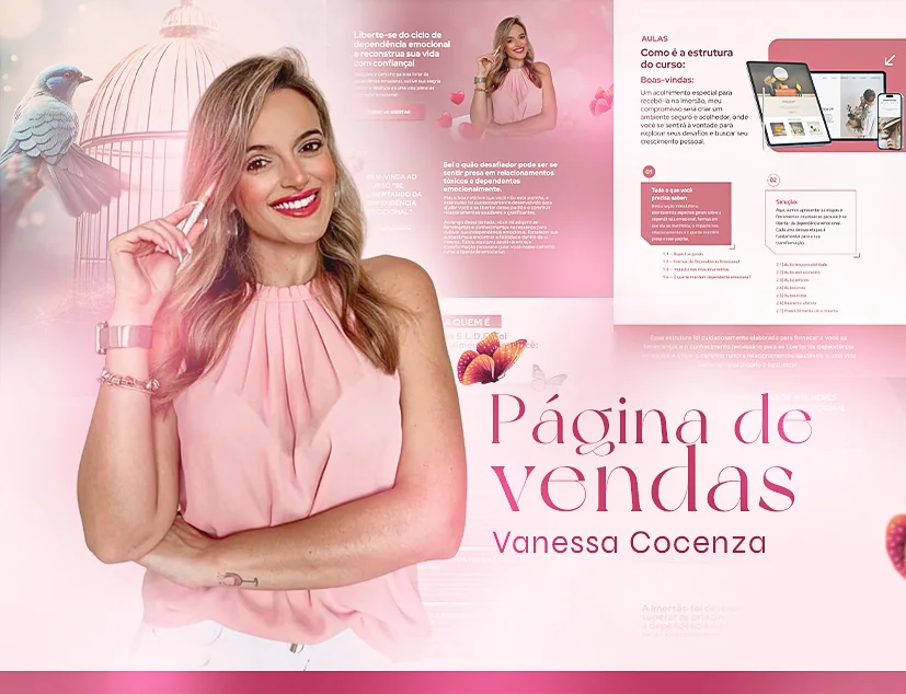 Vanessa Cocenza · Página de vendas para relacionamentos