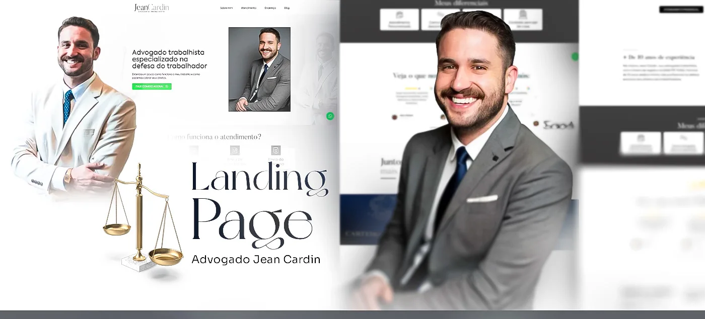 Jean Cardin · Landing page para advocacia trabalhista
