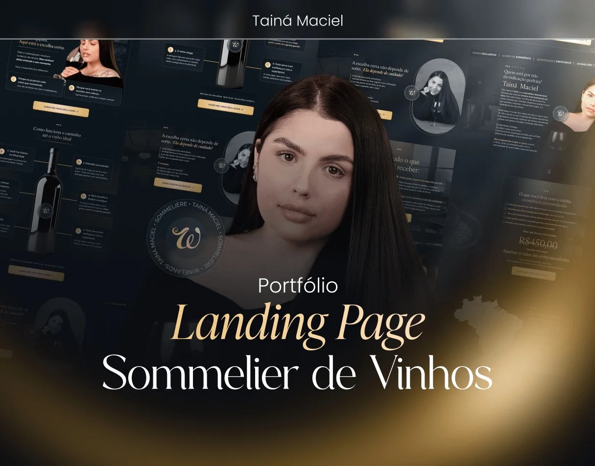 Taína Maciel · Página de vendas para sommelier de vinhos