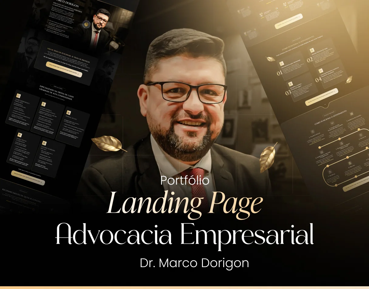 Advocacia empresarial e criminal · Landing page para advocacia empresarial e criminal