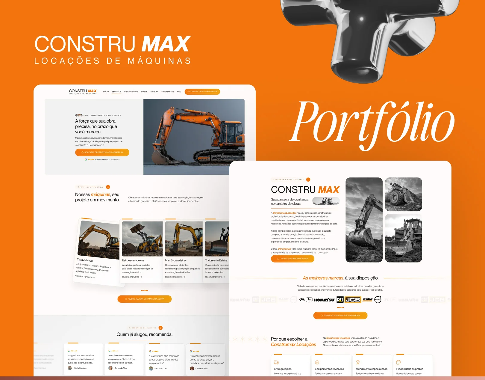 Constru Max · Landing page para locação de máquinas