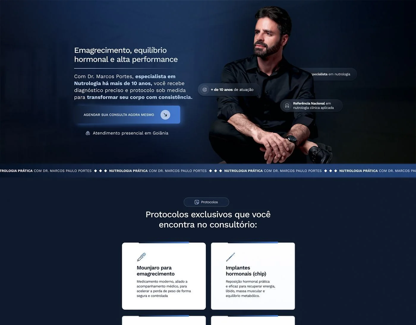 Dr. Marcos Portes · Landing page para nutrologia