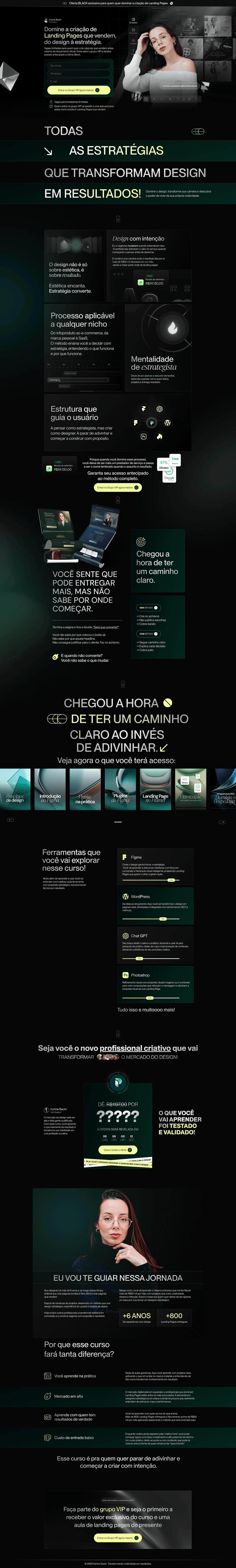Karine Sackt · Página de captura para curso de landing pages