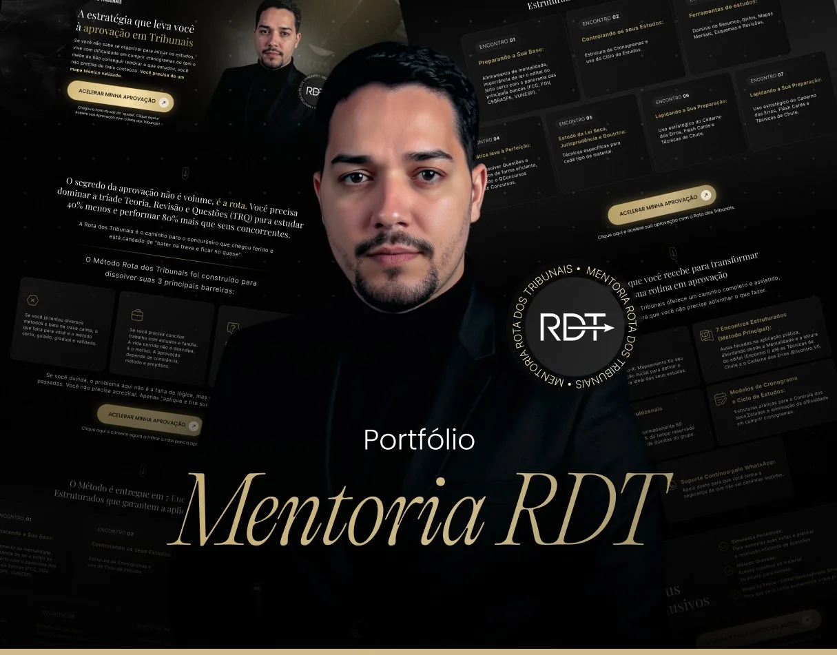 Rota dos Tribunais · Página de vendas para mentoria para concursos