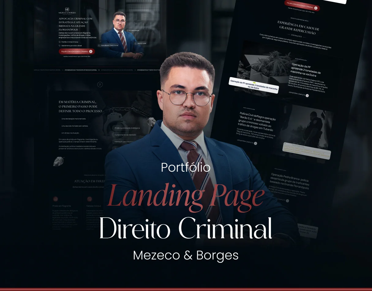Mezêco e Borges Advogados · Landing page para advocacia criminal