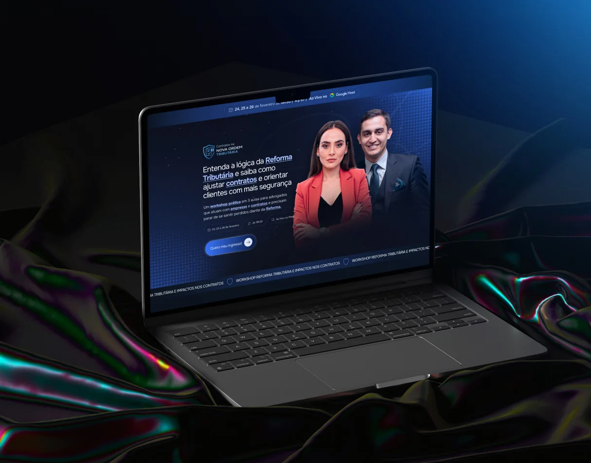 Contratos na Nova Ordem · Página de lançamento para workshop para advogados