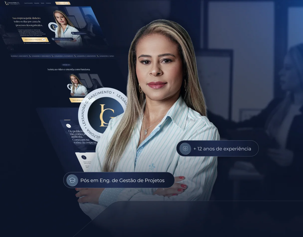Geranda Nascimento · Landing page para consultoria de processos