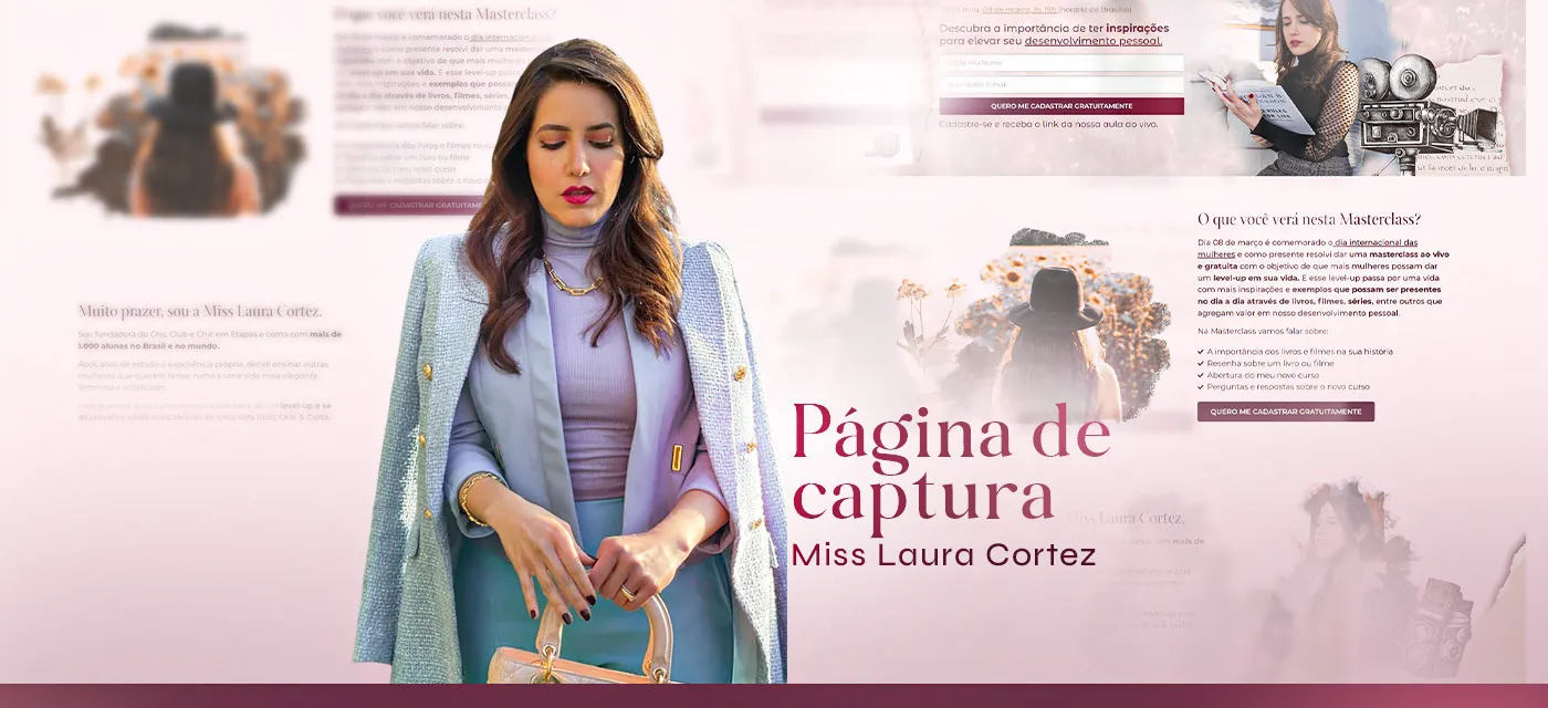Miss Laura Cortez, Página de lançamento para masterclass de estilo, página completa