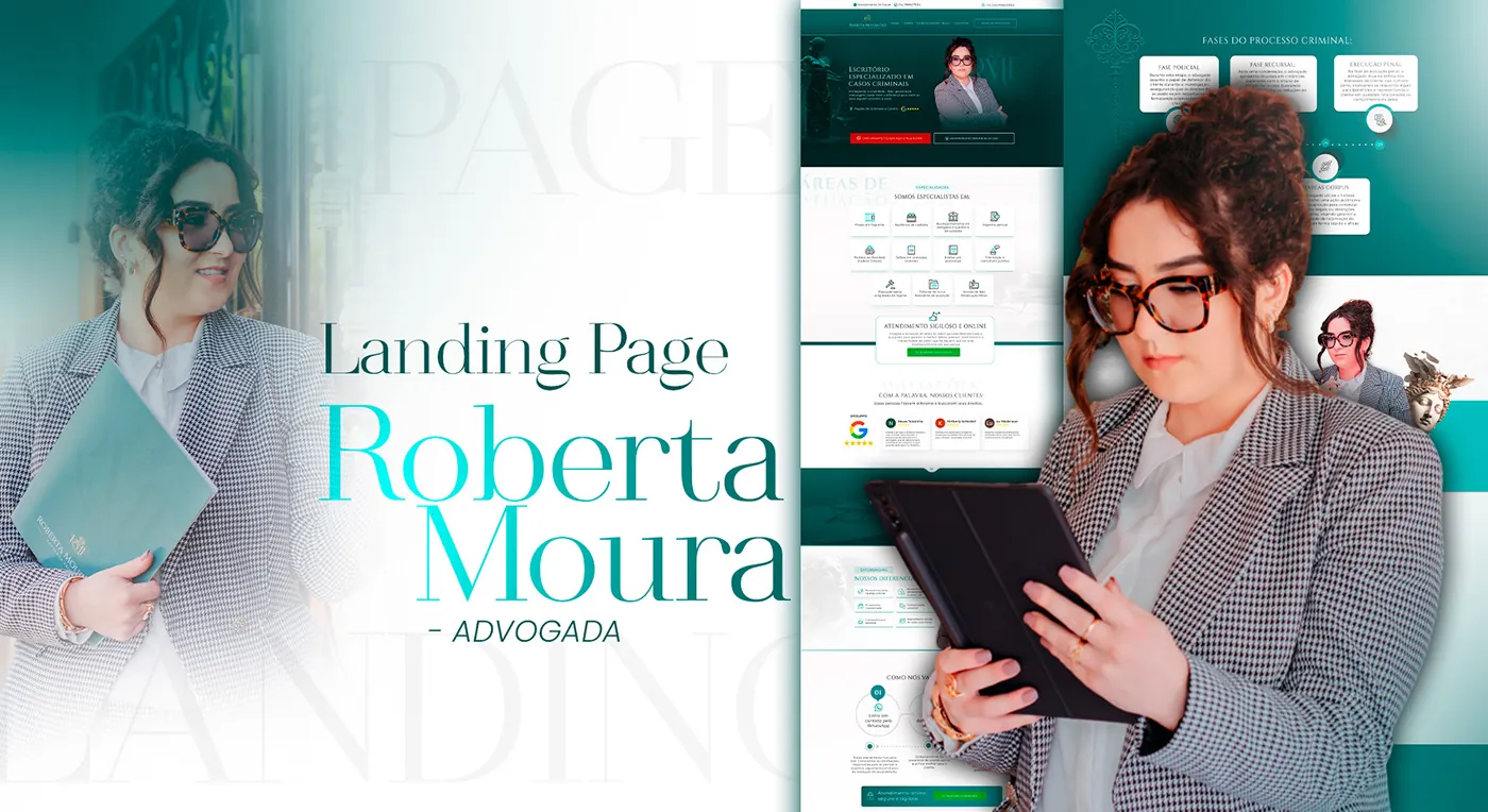 Roberta Moura, Landing page para advocacia criminal, página completa