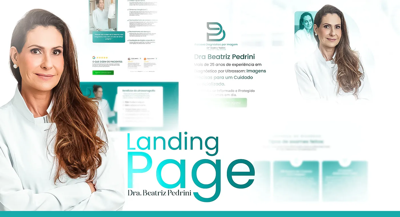 Dra. Beatriz Pedrini, Landing page para diagnóstico por imagem, página completa