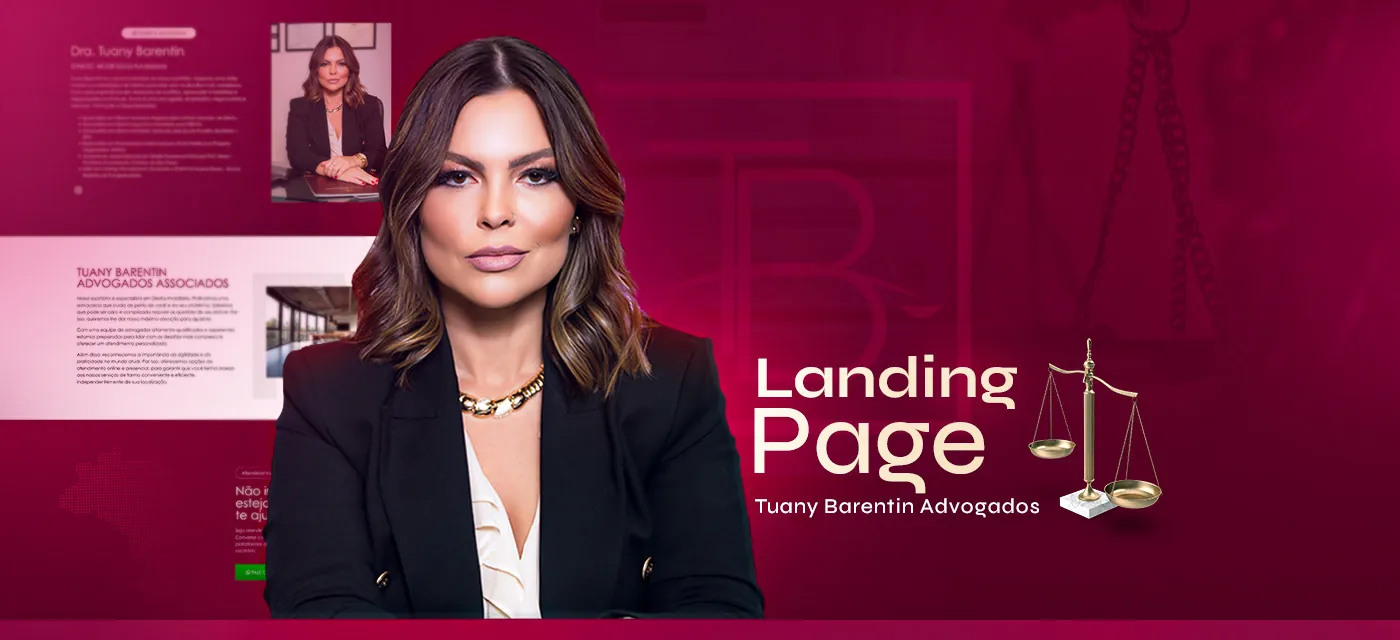 Tuany Barentin, Landing page para direito imobiliário, página completa