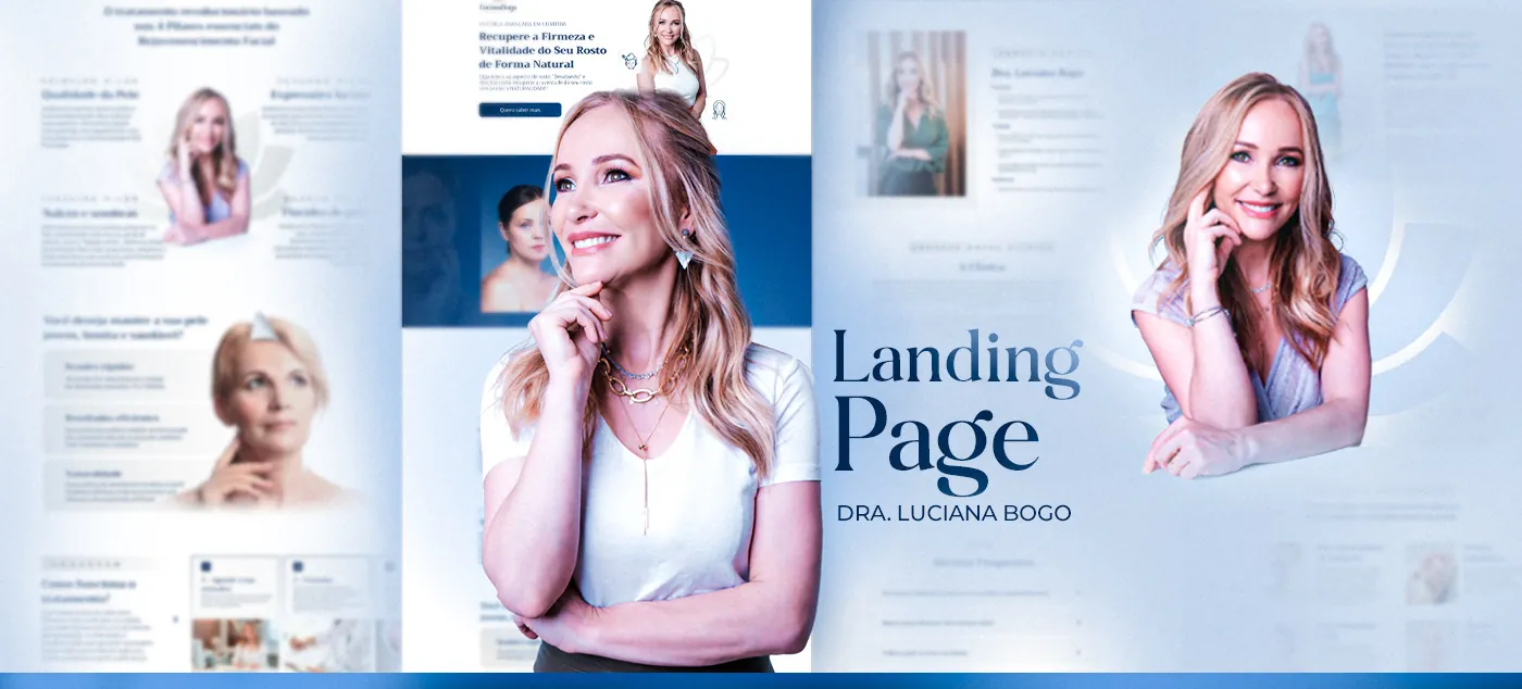 Dra. Luciana Bogo, Landing page para dermatologia, página completa