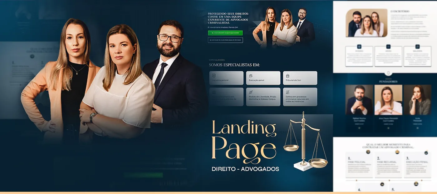Advogados criminalistas, Site para advocacia criminal, página completa