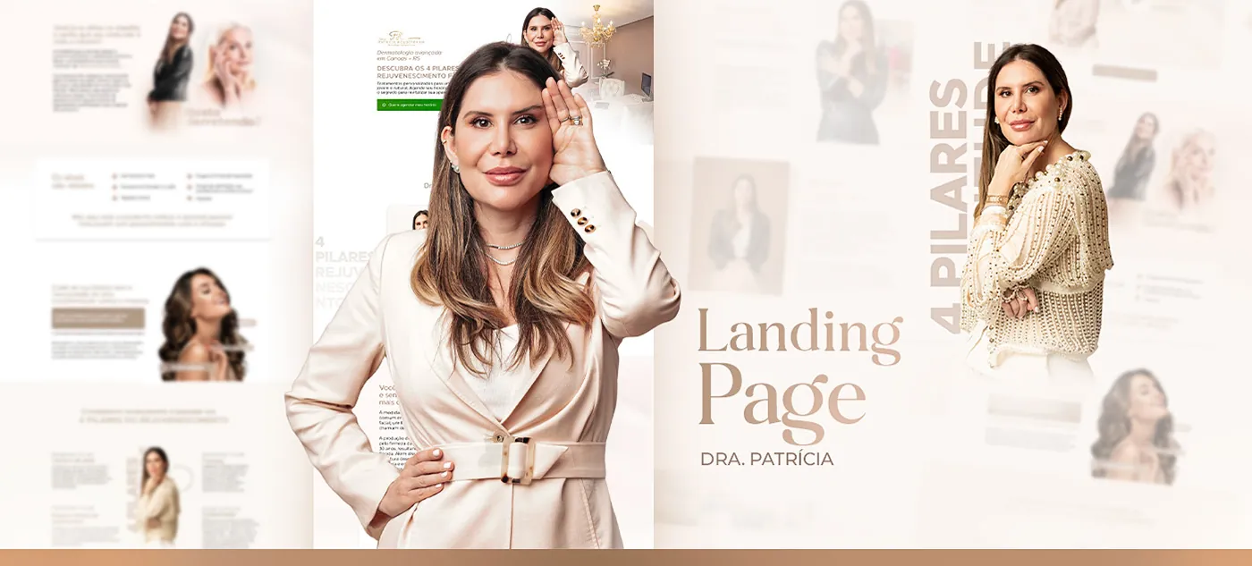 Dra. Patrícia, Landing page para dermatologia, página completa
