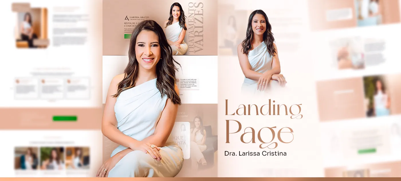 Dra. Larissa Cristina, Landing page para angiologia, página completa