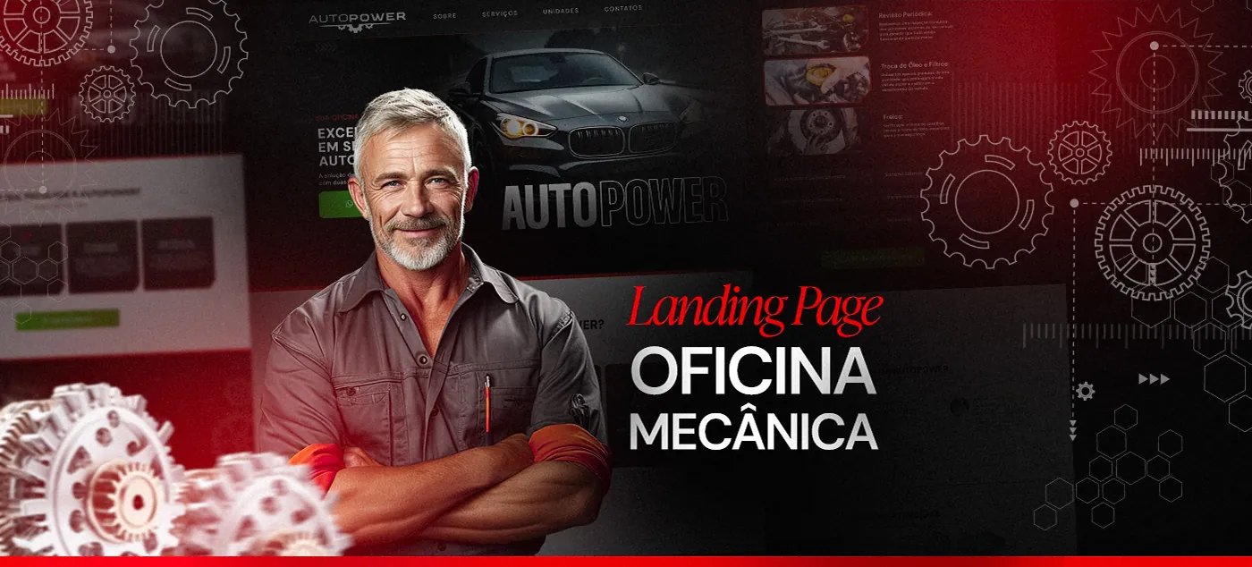 Autopower, Landing page para oficina mecânica, página completa