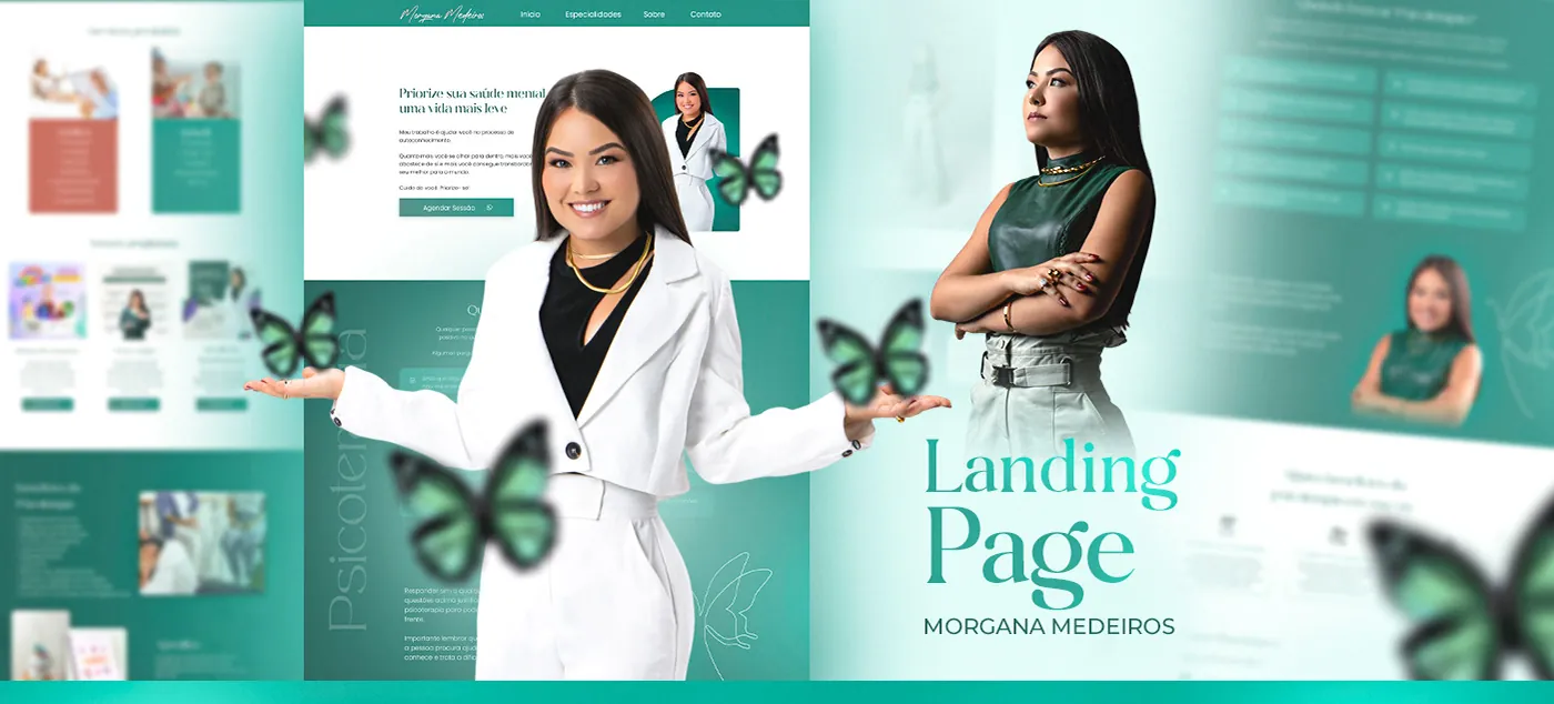 Morgana Medeiros, Landing page para psicologia, página completa