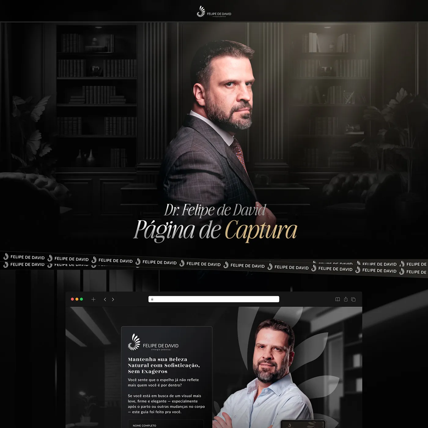 Dr. Felipe de David, Página de captura para cirurgia plástica, página completa