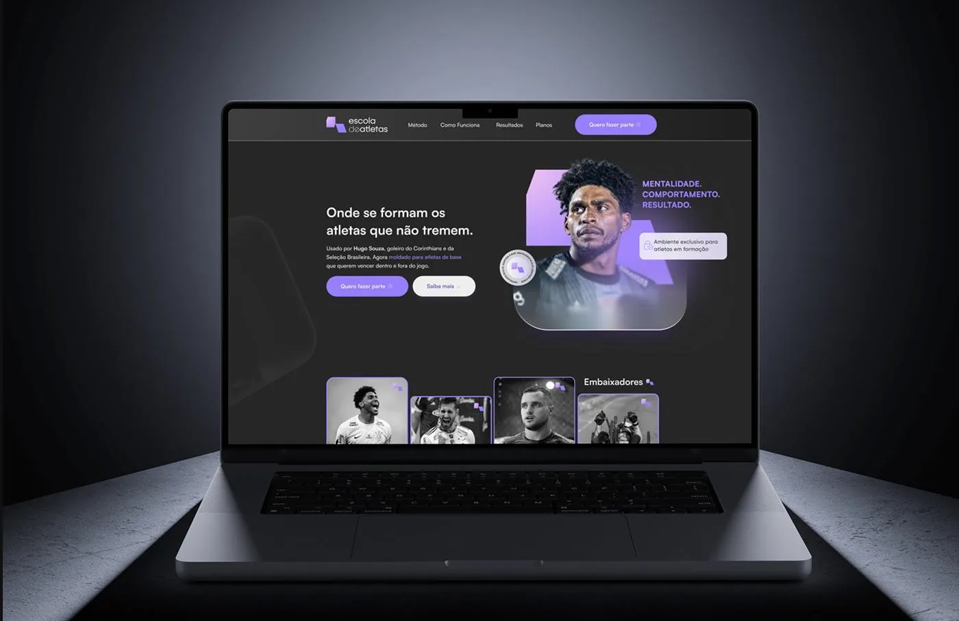 Escola de Atletas, Landing page para escola de esportes, página completa