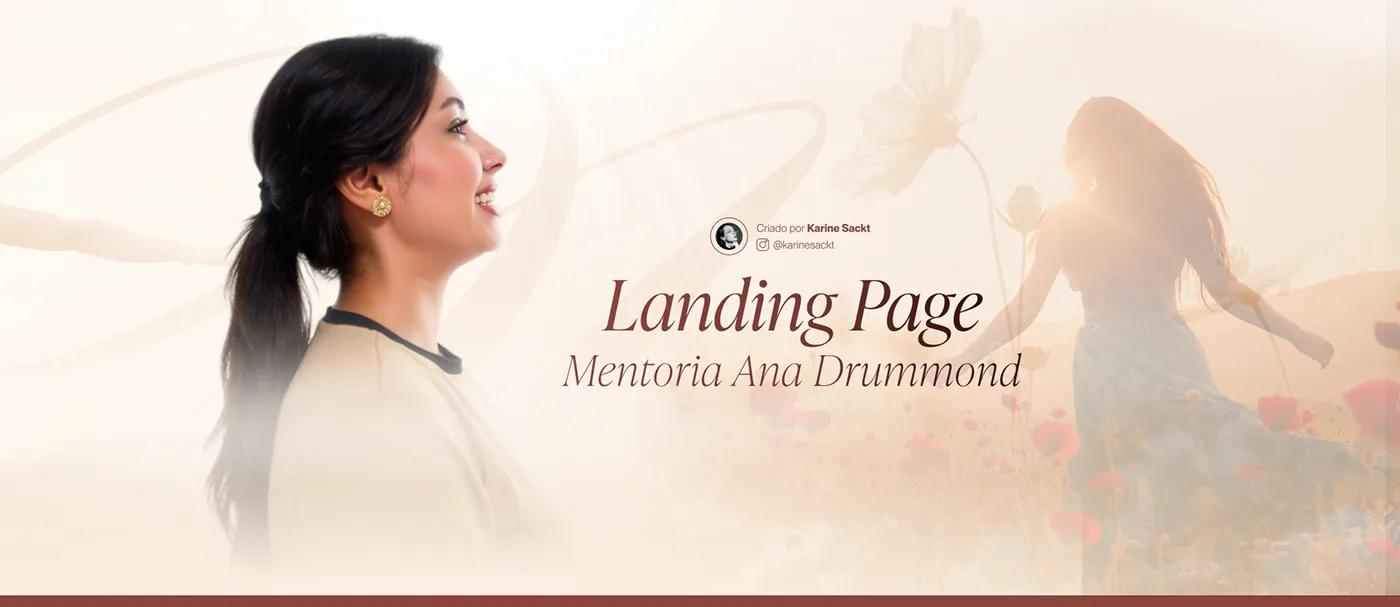 Ana Drummond, Página de vendas para mentoria, página completa