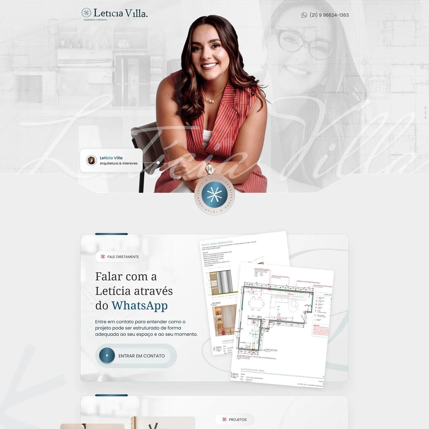 Leticia Villa, Link da bio para arquitetura e interiores, página completa